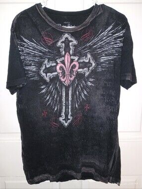 Men's Black Graphic Cross T-Shirt